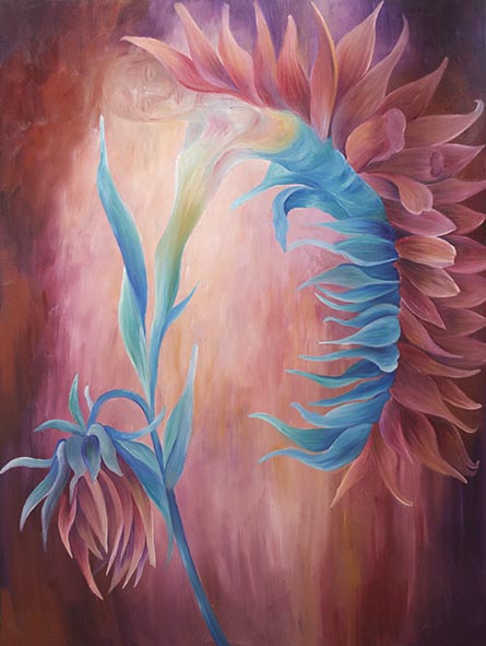 sunflower-man-nature-secrets-claire-harrison-oil-painting-art