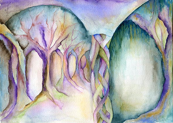 Recliaming Nature 3 watercolour painting