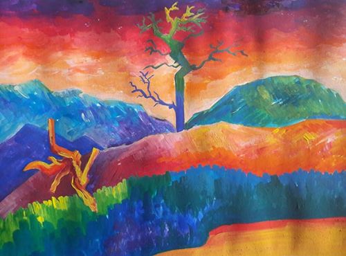 Draw a Landscape in Colour